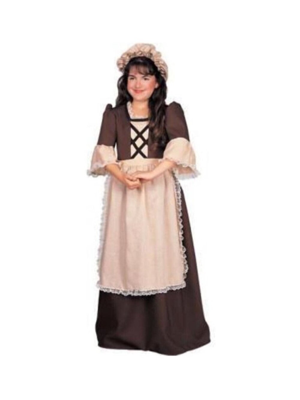 Colonial Girl Costume Rubies Deluxe Halloween Costume Girls Size Medium 5-7 Yrs
